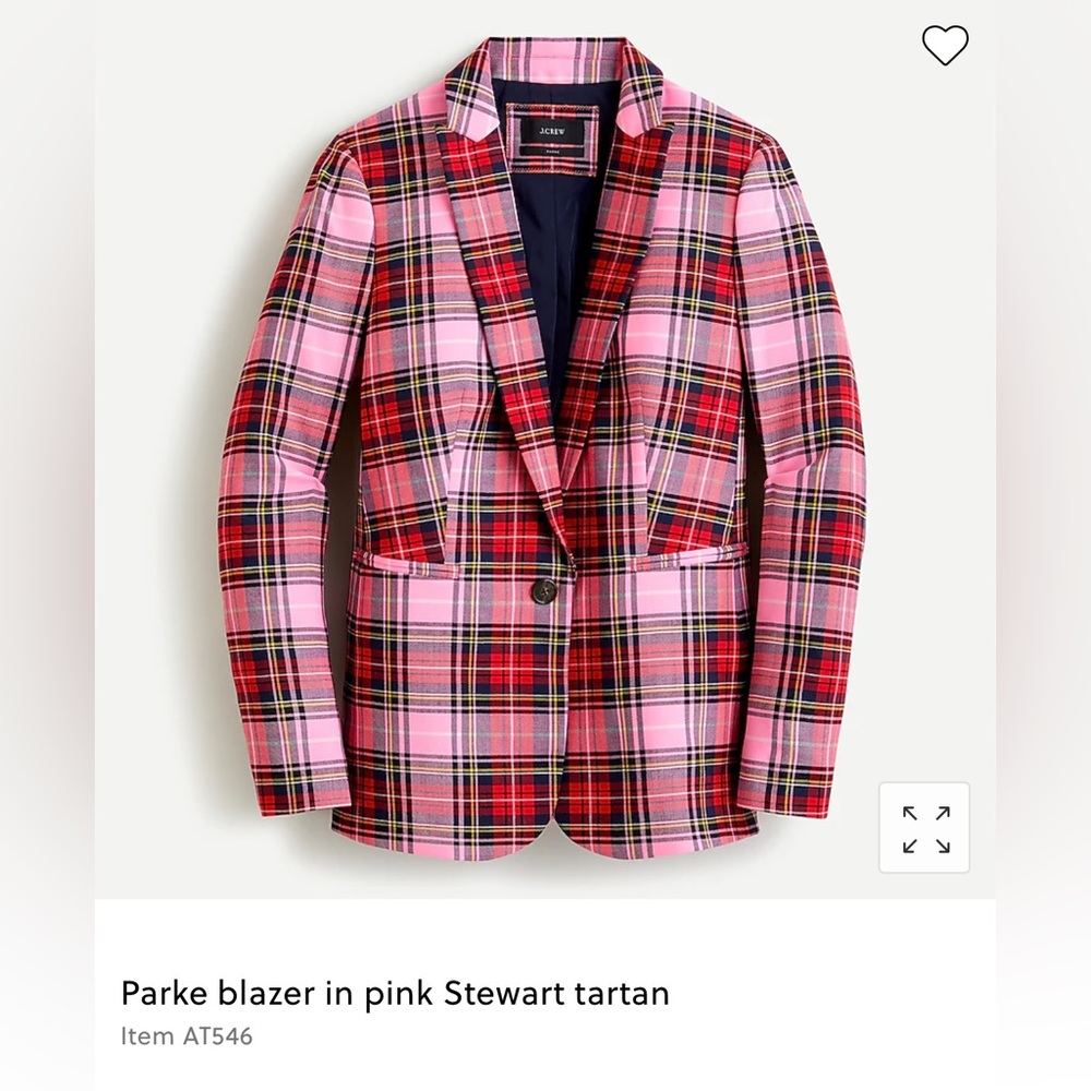 ISOS J.Crew, pink tartan blazer in 6 or 8! Let me know if you see this anywhere!